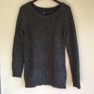 Long heavy knit sweater